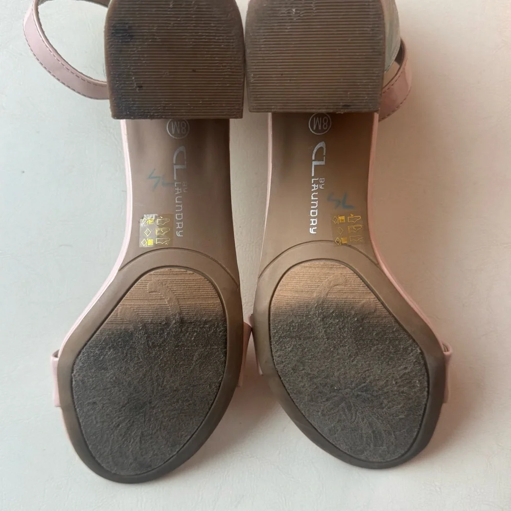 Chic Pink Open-Toe Heels - Picture 6 of 6